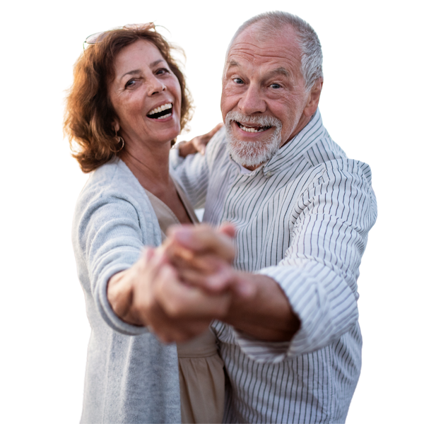 Happy Senior Couple Dancing in Wauwatosa, WI